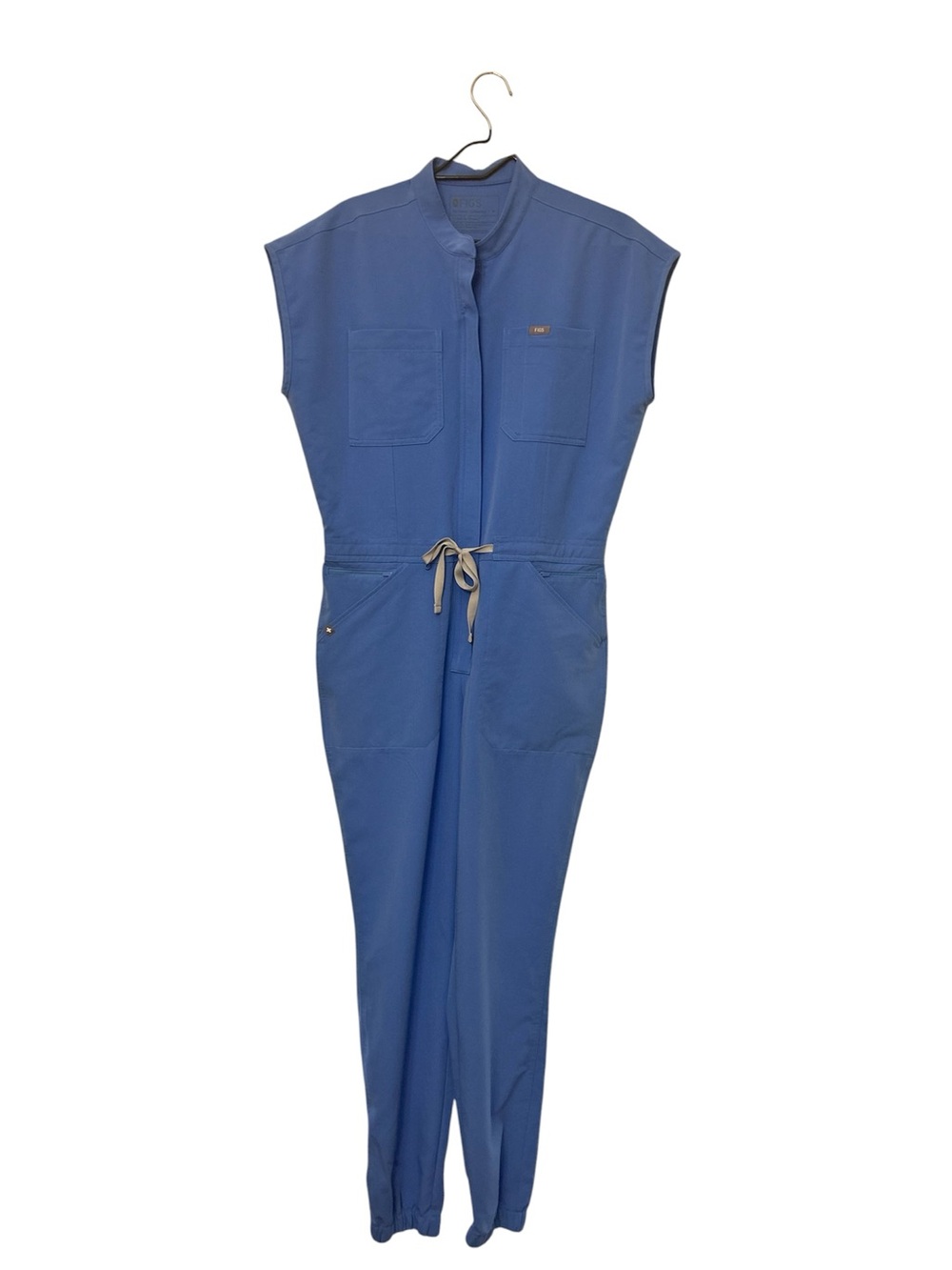 FIGS Women's Rafaela Cargo Scrub Jumpsuit - Ciel Blue - Size M New No Tags